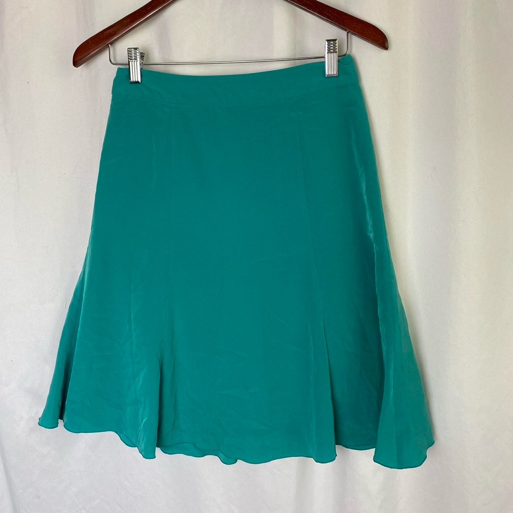 Banana Republic Vibrant Teal A-Line Skirt